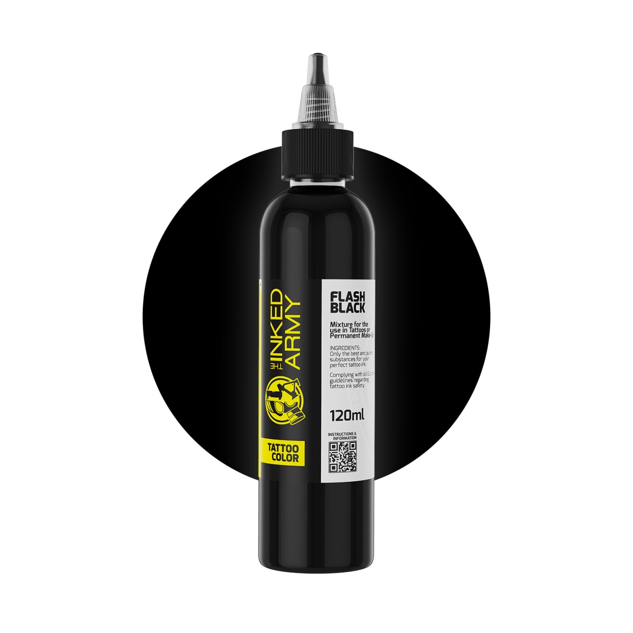 The Inked Army Flash Black  [120 ml] - farba do tatuowania
