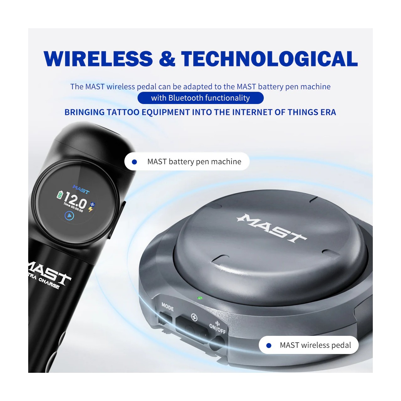 MAST Wireless Footswitch - bezprzewodowa stopka do maszynki do tatuowania