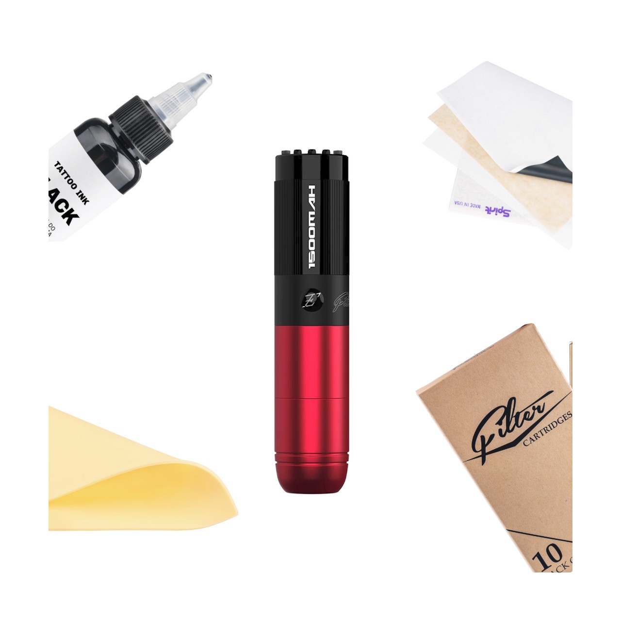 Filter Freedom Pen Set [czerwony] - zestaw do nauki tatuowania