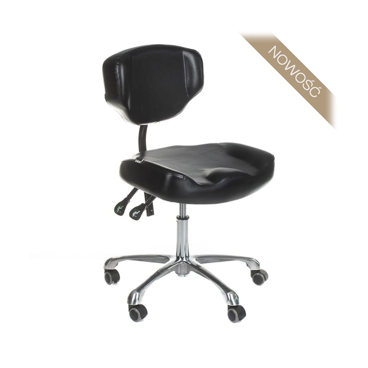 Taboret obrotowy z oparciem ELMO [bs]