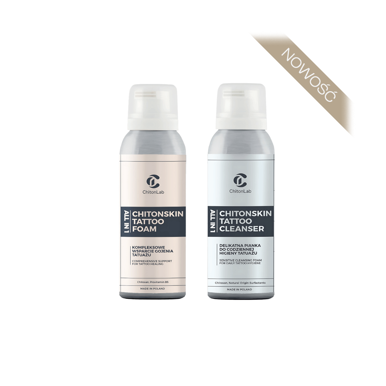 ChitonSkin Tattoo Foam & Tattoo Cleanser - zestaw pielęgnacyjny świeżego tatuażu