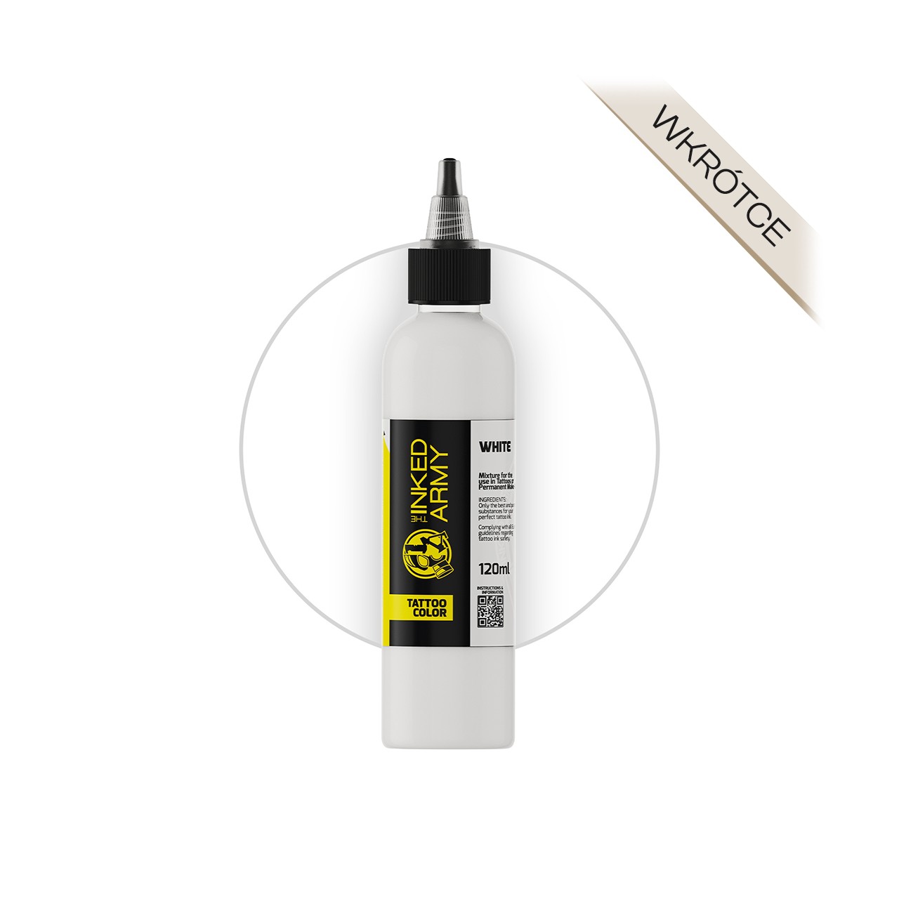 The Inked Army White [120 ml] - farba do tatuowania