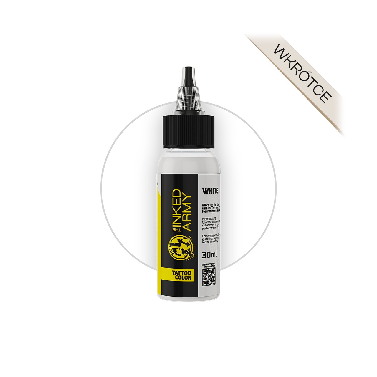 The Inked Army White [30 ml] - farba do tatuowania