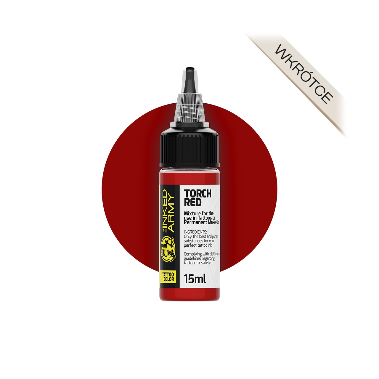 The Inked Army Torch Red [15 ml] - farba do tatuowania