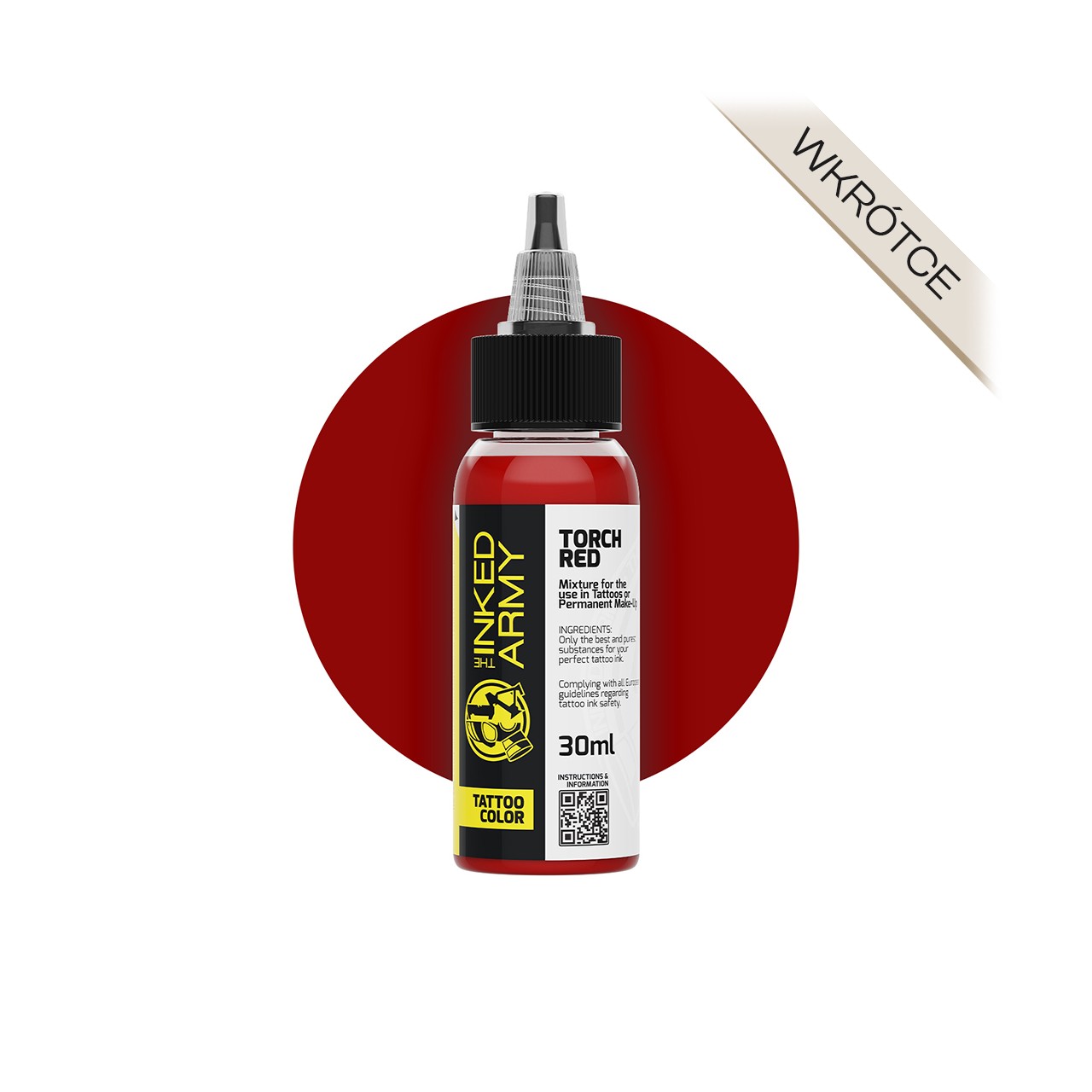 The Inked Army Torch Red [30 ml] - farba do tatuowania