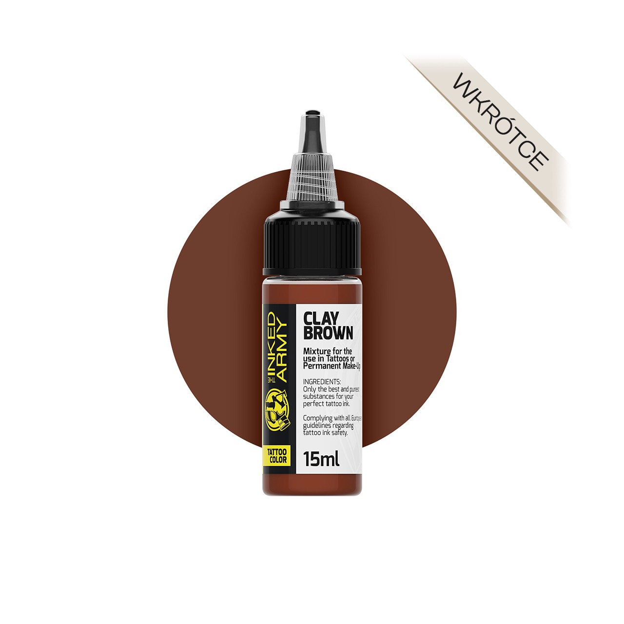 The Inked Army Clay Brown [15 ml] - farba do tatuowania