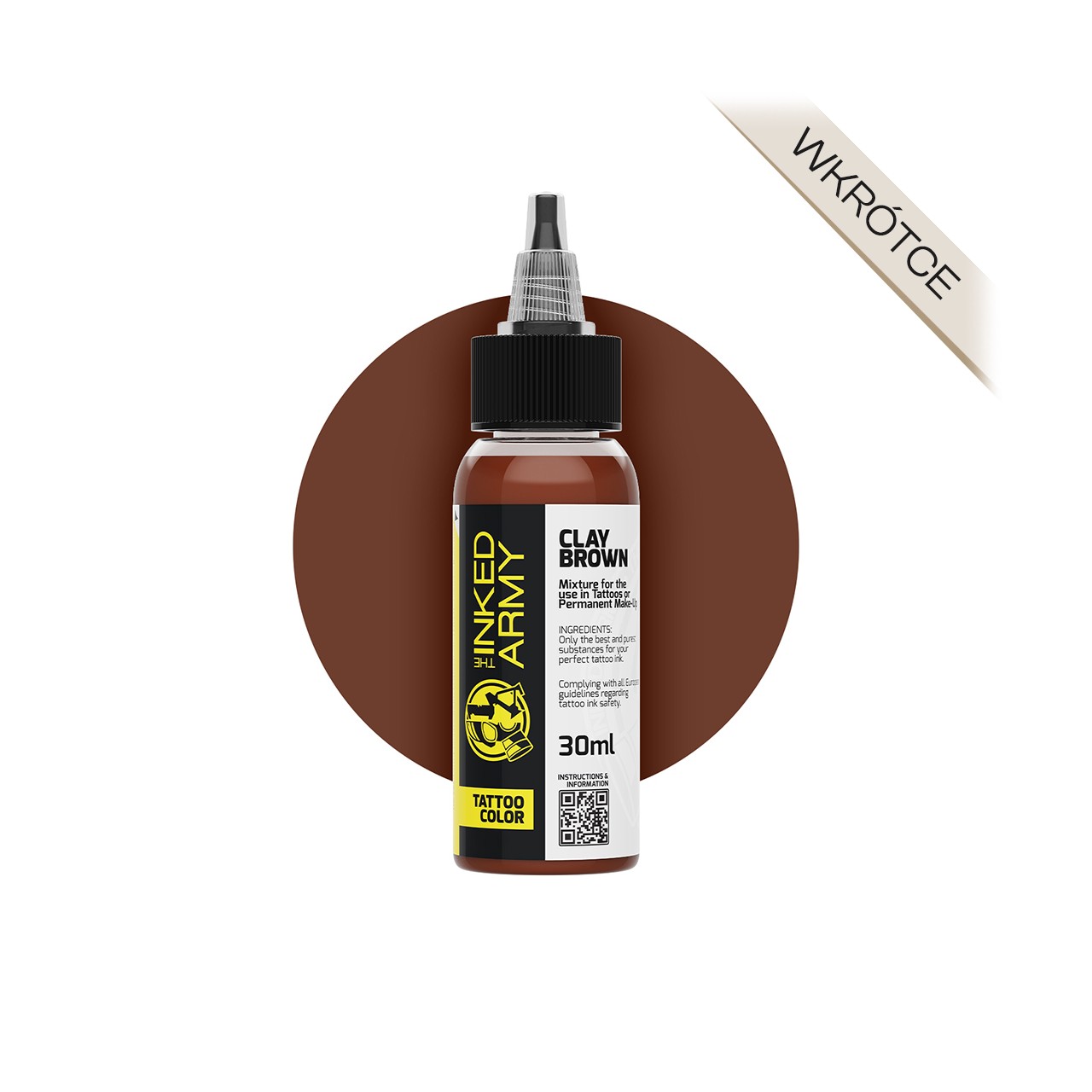 The Inked Army Clay Brown [30 ml] - farba do tatuowania