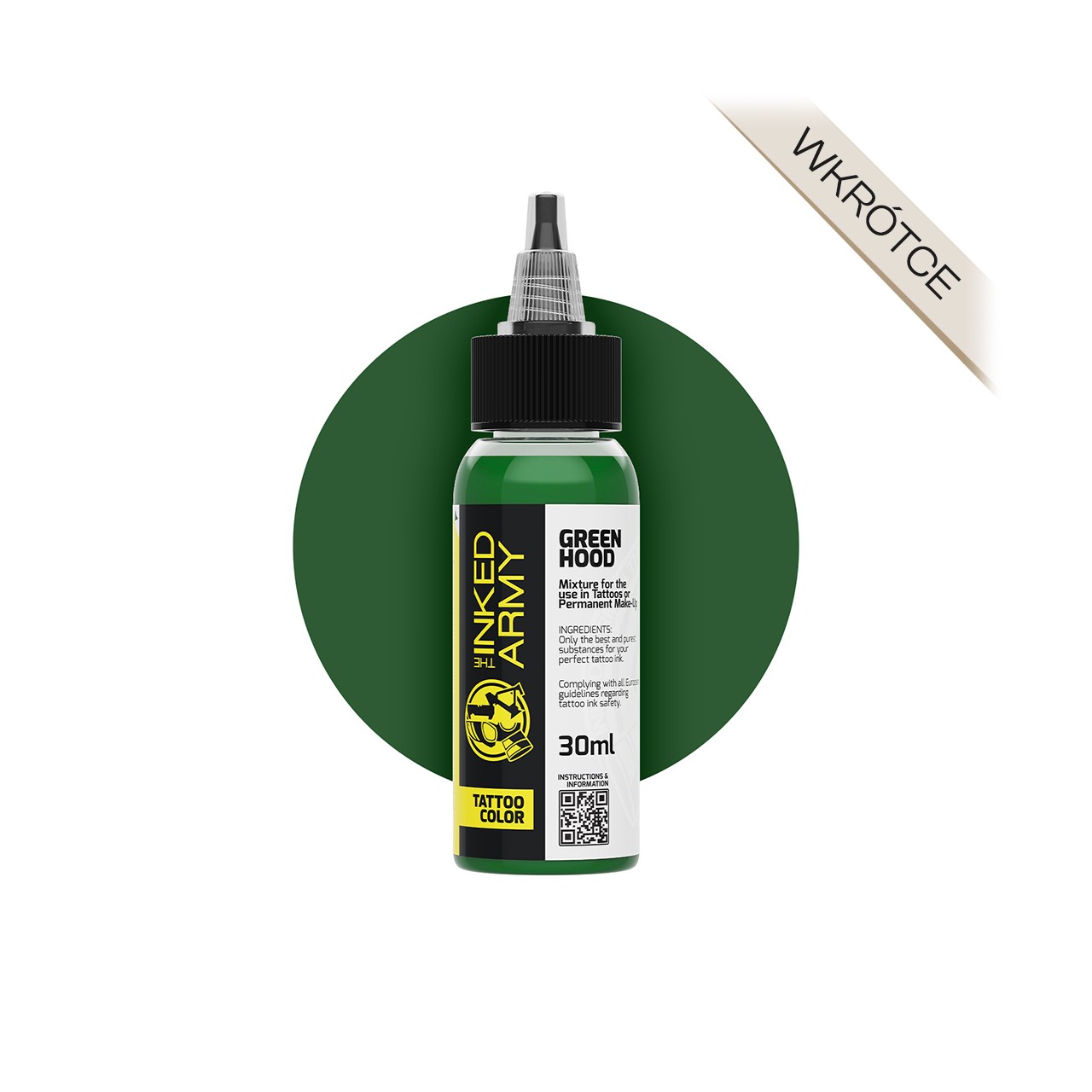 The Inked Army Green Hood [30 ml] - farba do tatuowania