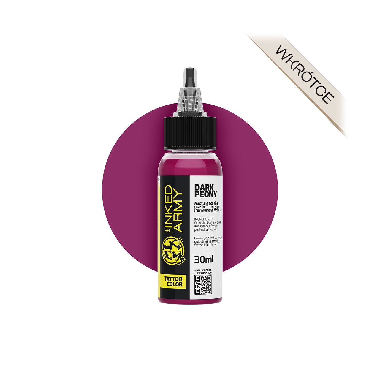 The Inked Army Dark Peony [30 ml] - farba do tatuowania