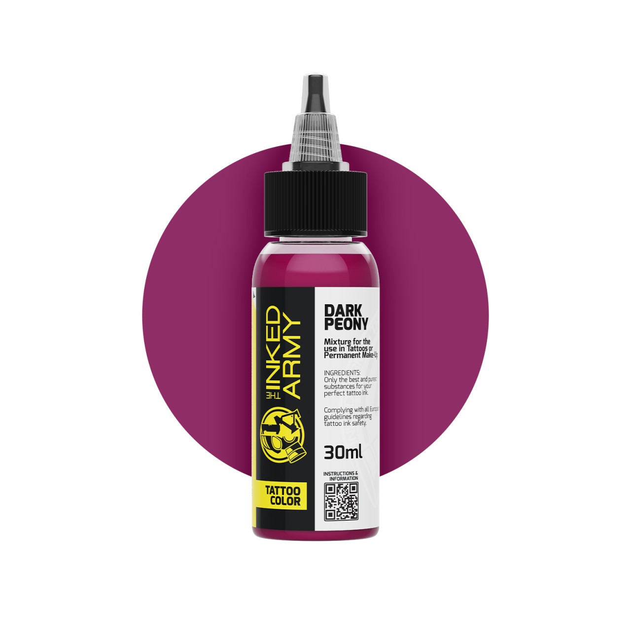 The Inked Army Dark Peony - farba do tatuowania