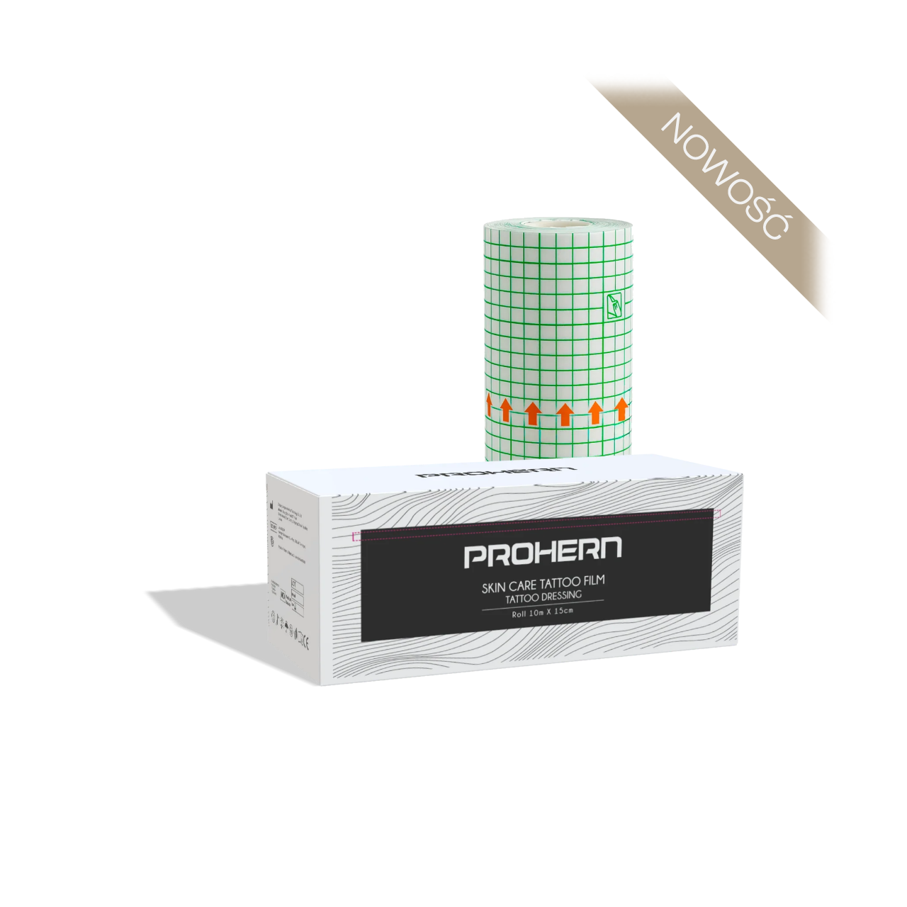 Prohern Second Skin [15 cm x 10 m] - folia ochronna na tatuaż w rolce