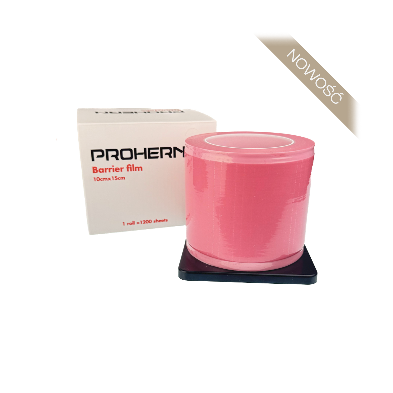 Prohern Różowa folia samoprzylepna perforowana [10 cm x 15 cm] [1200 szt]