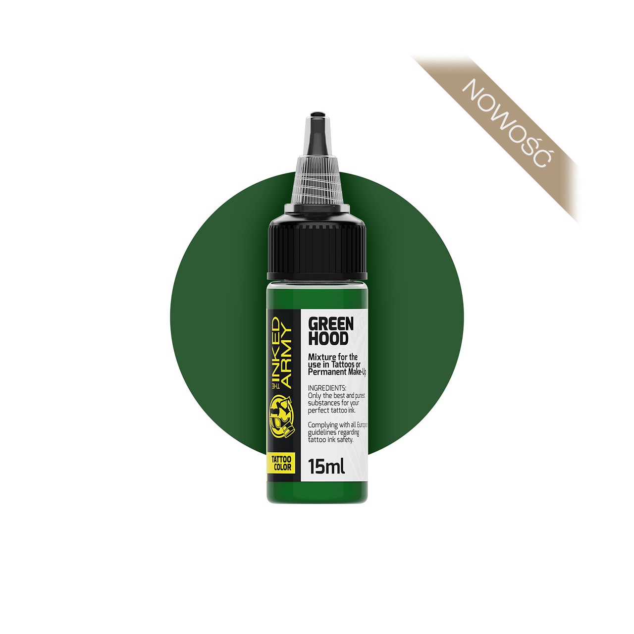 The Inked Army Green Hood - farba do tatuowania