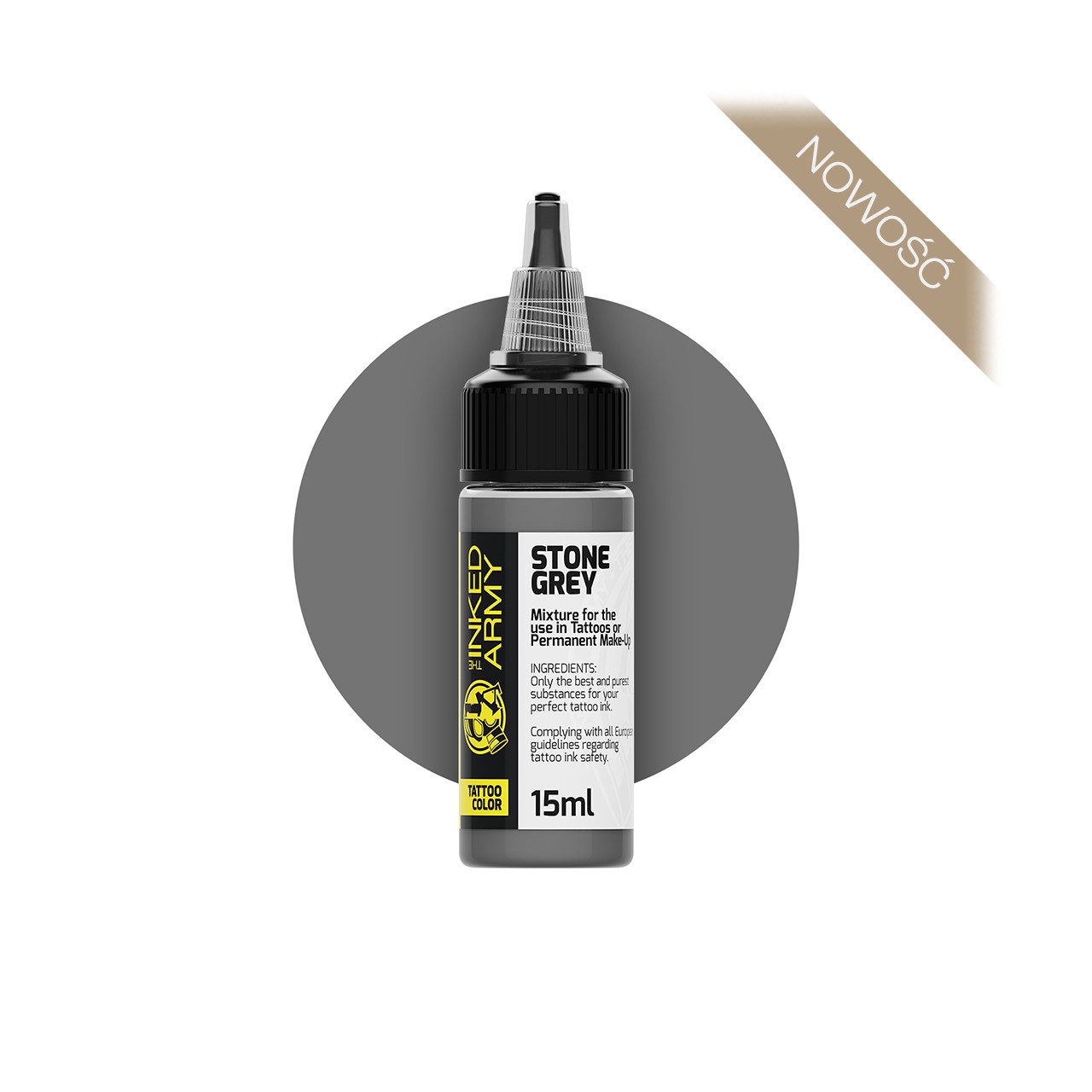 The Inked Army Stone Grey - farba do tatuowania