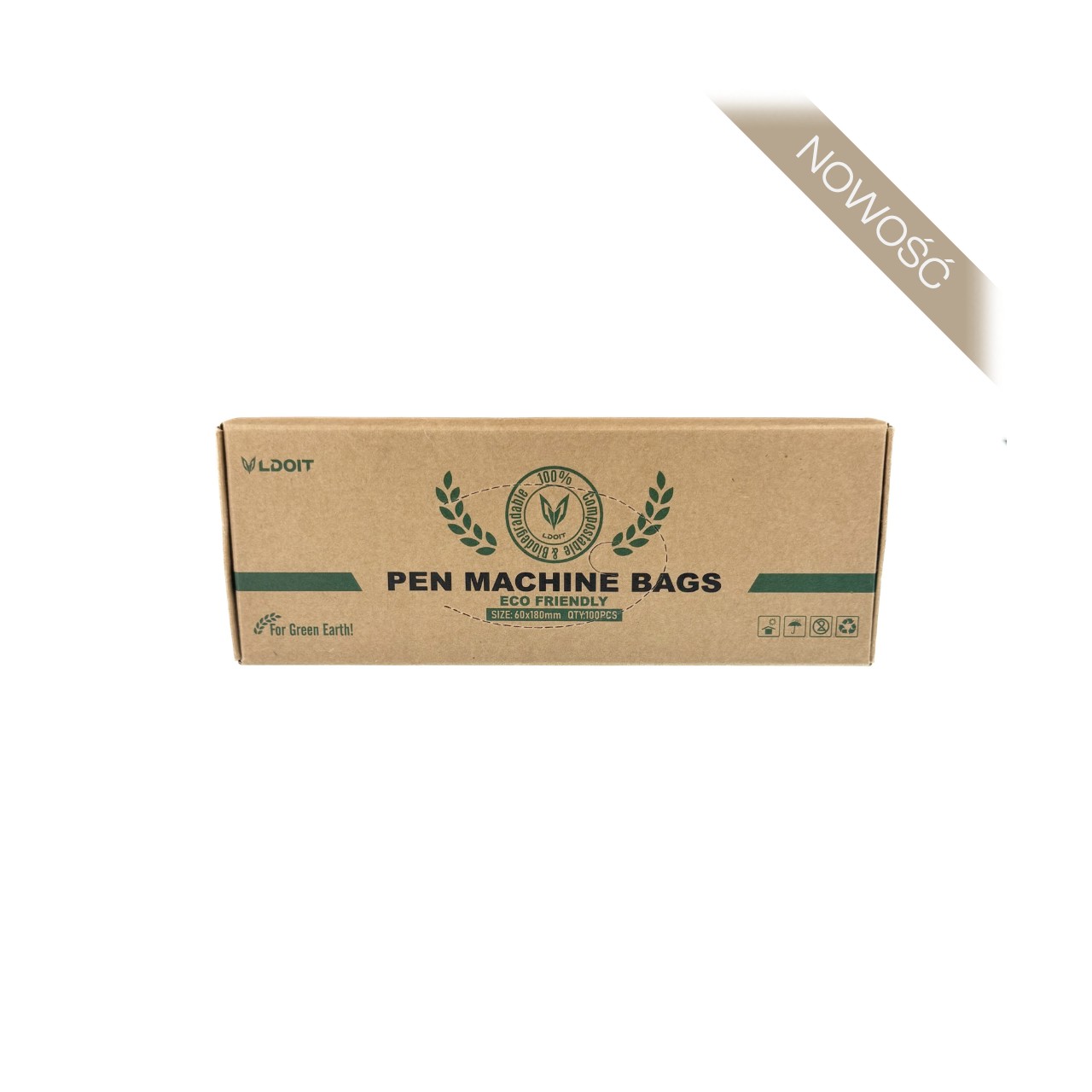 Bio folia na maszynkę [6 cm x 18 cm] [100 sztuk]