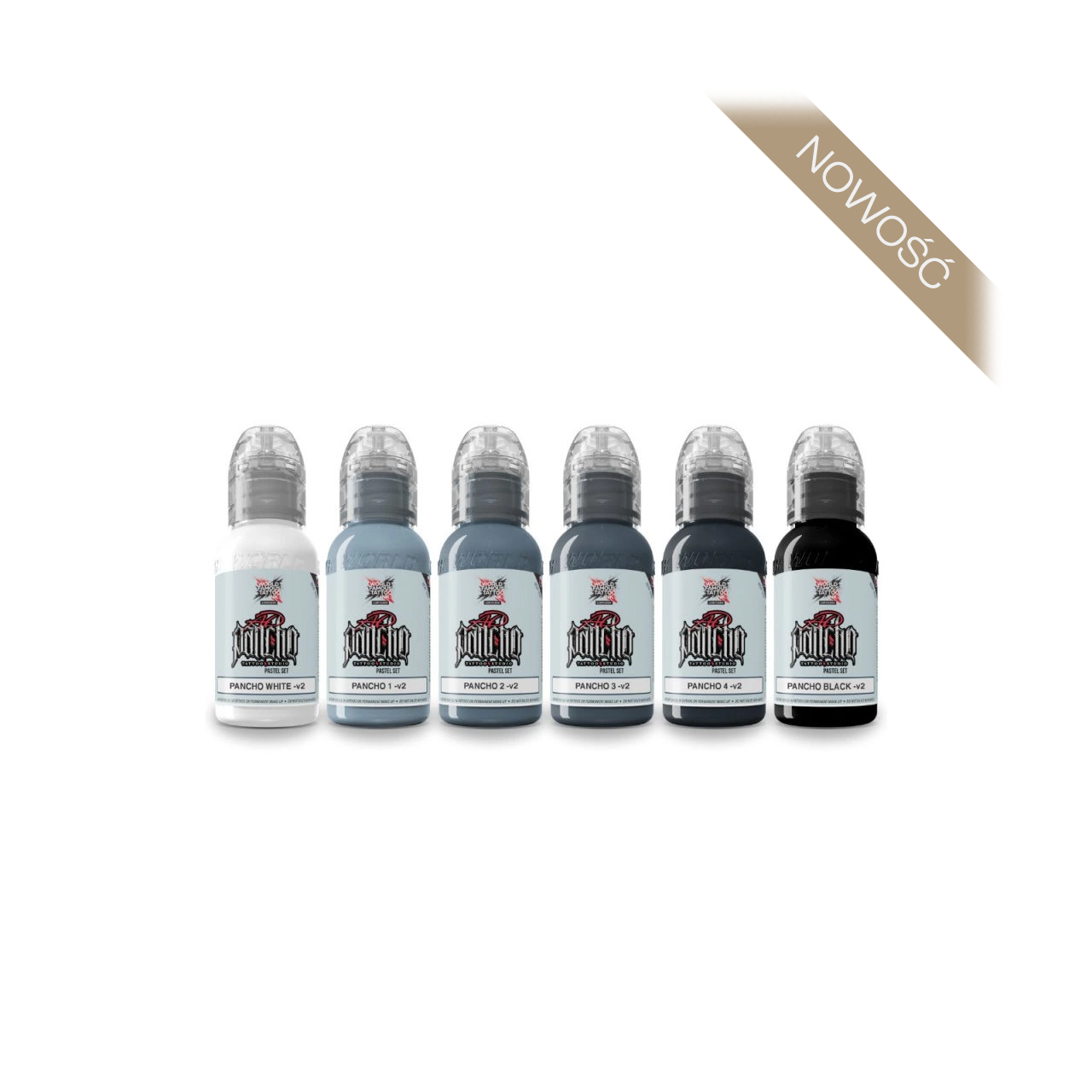 World Famous Limitless A.D. Pancho Pastel Set v2 [6x 30 ml] - zestaw farb do tatuowania