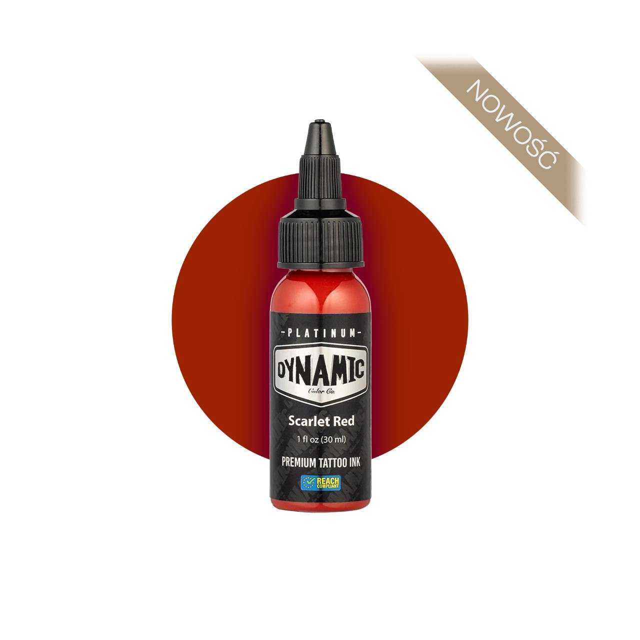 Dynamic Platinum Scarlet Red [30 ml] - farba do tatuowania