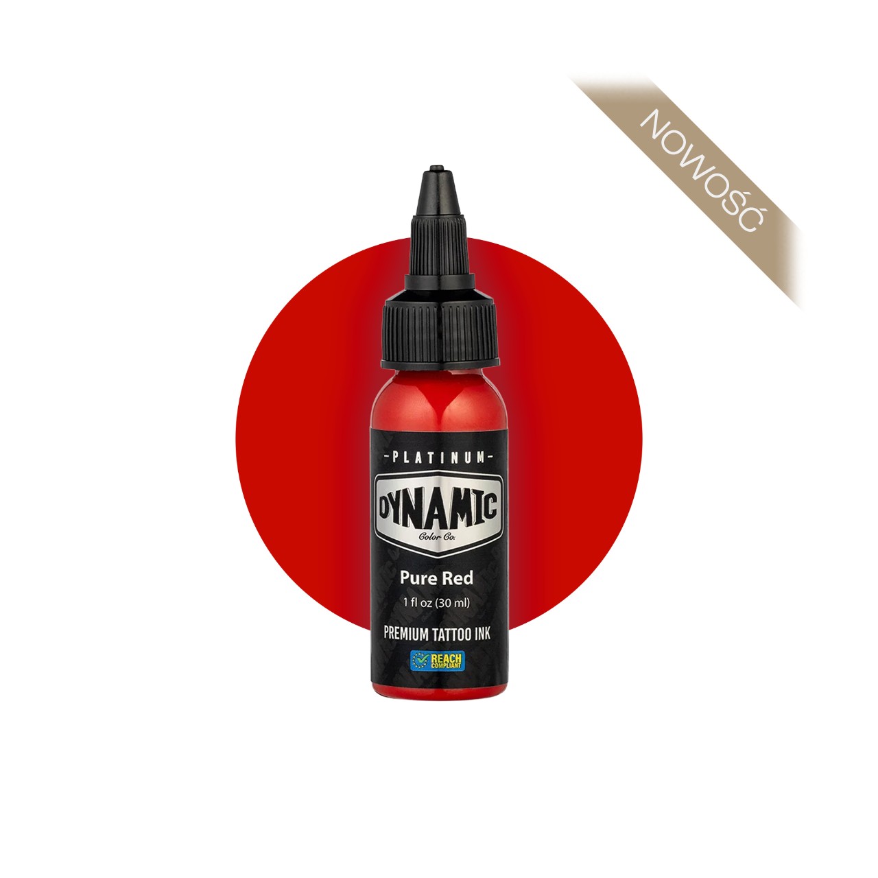 Dynamic Platinum Pure Red [30 ml] - farba do tatuowania