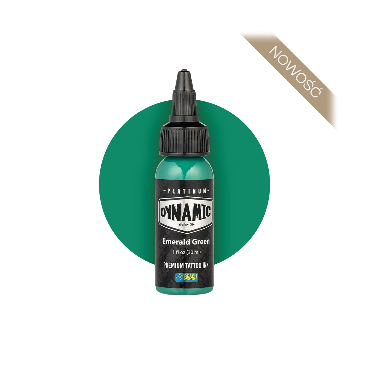 Dynamic Platinum Emerald Green [30 ml] - farba do tatuowania