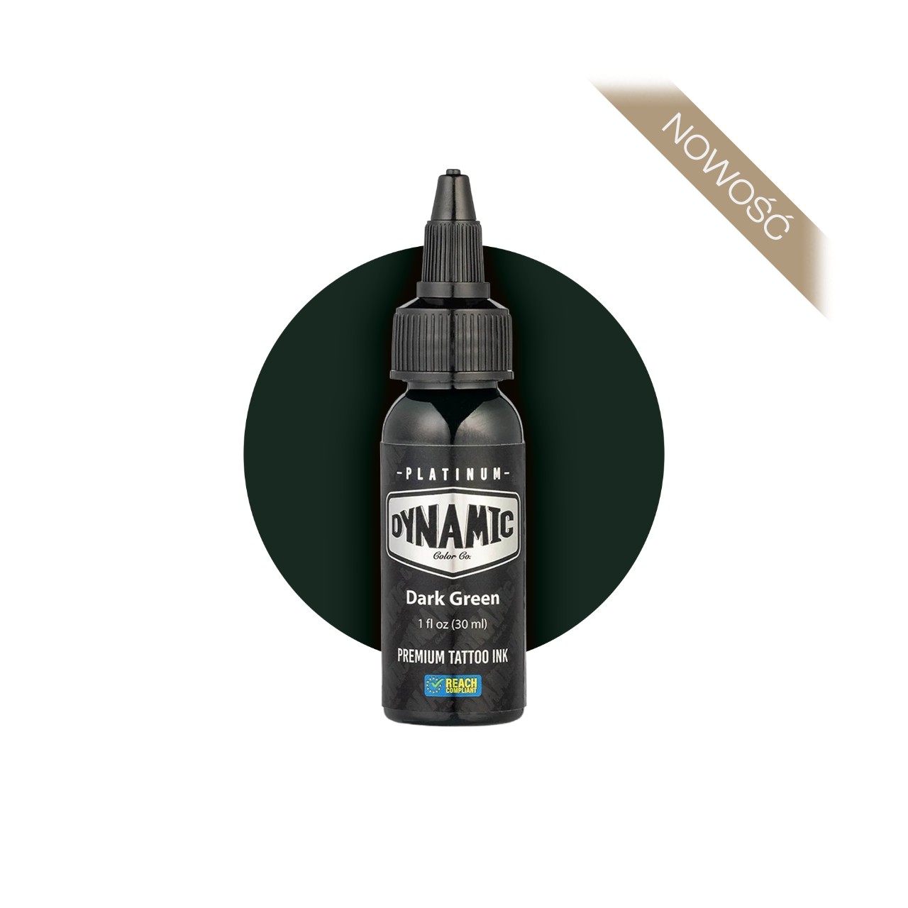 Dynamic Platinum Dark Green [30 ml] - farba do tatuowania