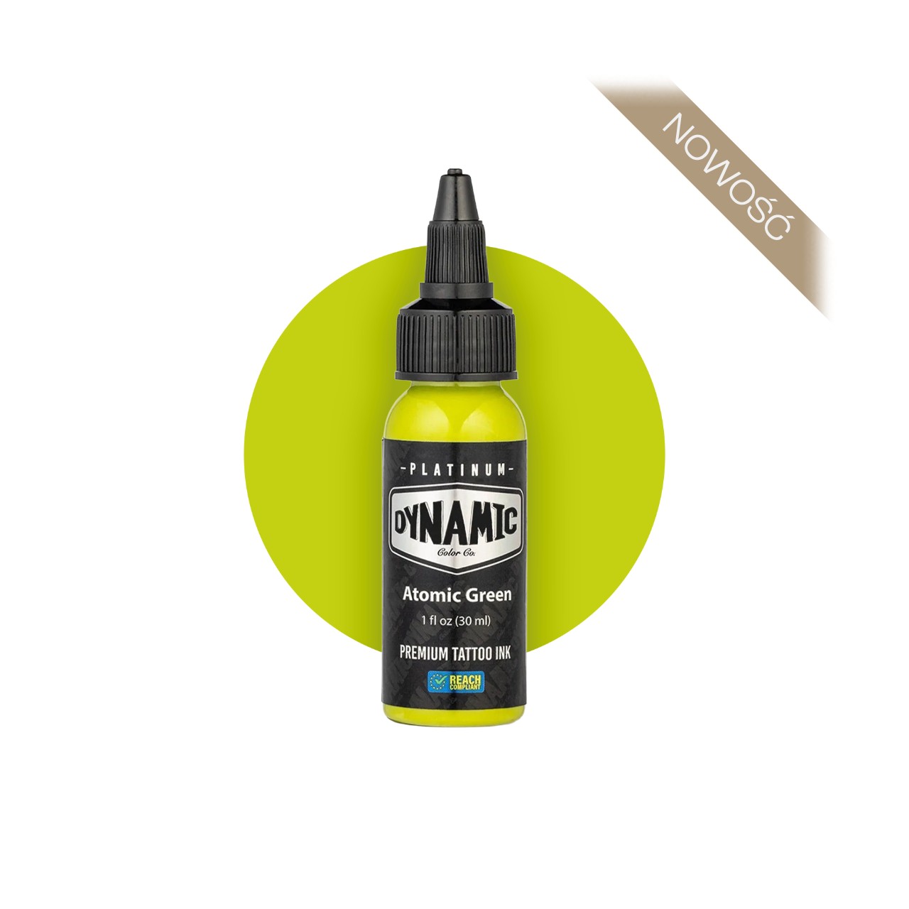 Dynamic Platinum Atomic Green [30 ml] - farba do tatuowania