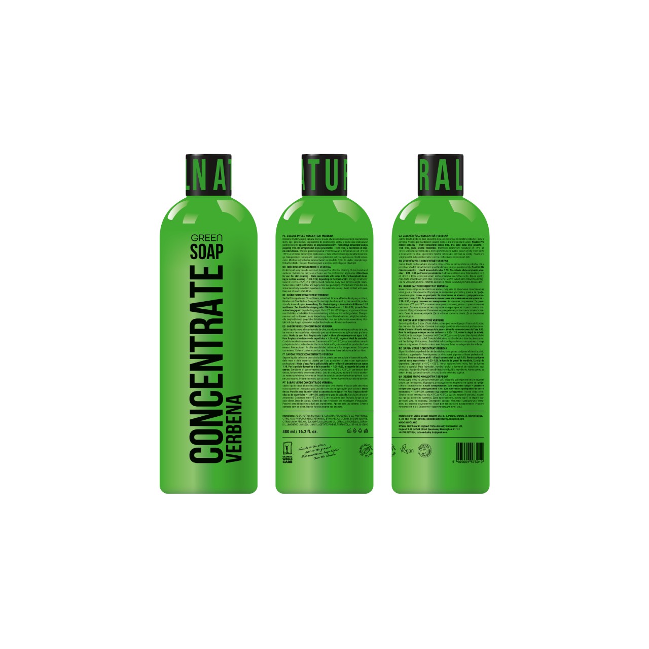 Verbena Concentrate Green Soap [480 ml] - koncentrat zielonego mydła do tatuażu