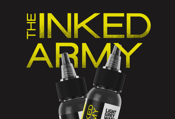 Czarne i szare kolory tuszy do tatuowania