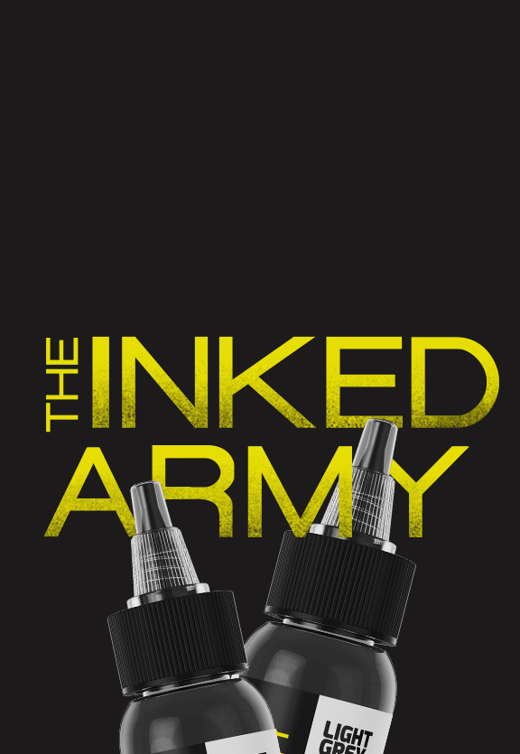 Czarne i szare kolory tuszy do tatuowania