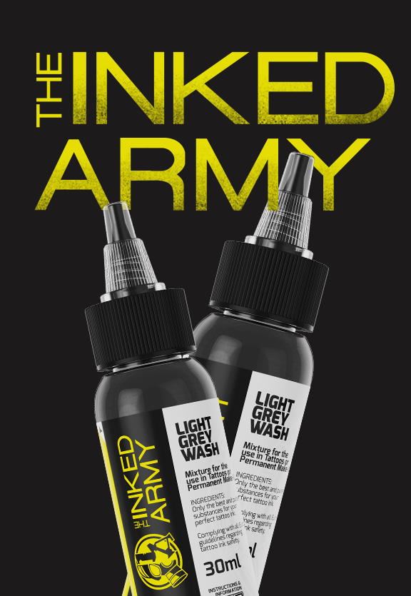 Czarne i szare kolory tuszy do tatuowania