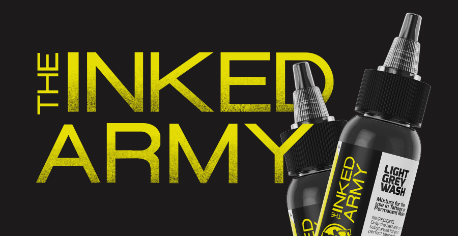 Czarne i szare kolory tuszy do tatuowania